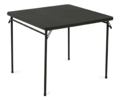 Black Square Folding Table, (34" X 34")