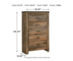 Trinell 5-Drawer Chest -Walker Edison Shop 810337768 8
