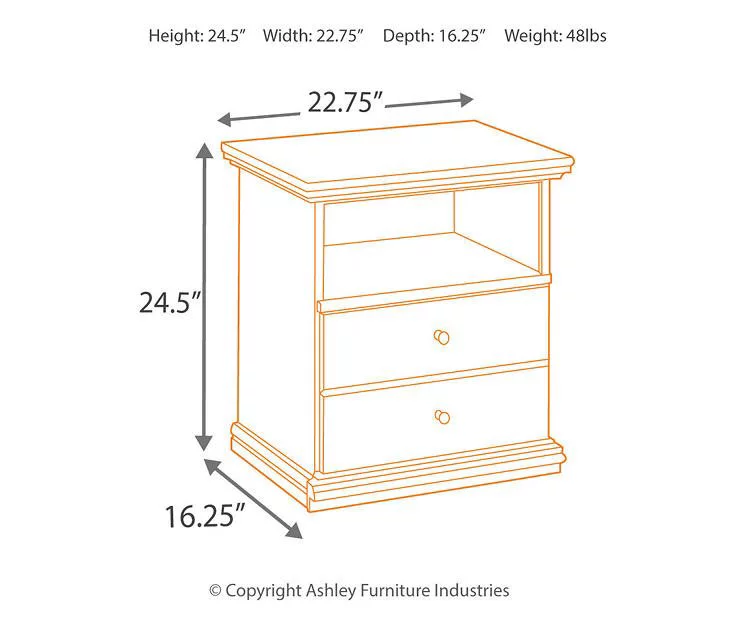 Maribel Black Nightstand 6 Maribel Black Nightstand - Image 6