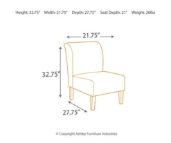 Tibbee Pebble Armless Accent Chair -Walker Edison Shop 810363289 6