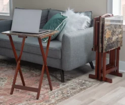 Williams 4-Piece Faux Marble Tray Table Set -Walker Edison Shop 810386282 A0 9