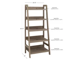 Margo Gray 5-Shelf Ladder Bookcase -Walker Edison Shop 810386286 A7