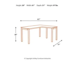 Baraga White L-Shaped Corner Desk -Walker Edison Shop 810389269 5