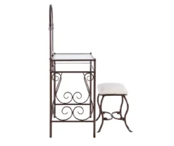 Heather Metal Adjustable Mirror Vanity Set With Stool -Walker Edison Shop 810389409 A1 3