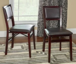 Brown Classic Open Back Folding Chairs, 2-Pack 27 Brown Classic Open Back Folding Chairs, 2-Pack -Walker Edison Shop 810389460 4