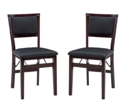 Brown Classic Open Back Folding Chairs, 2-Pack 17 Brown Classic Open Back Folding Chairs, 2-Pack -Walker Edison Shop 810389460 A0 1
