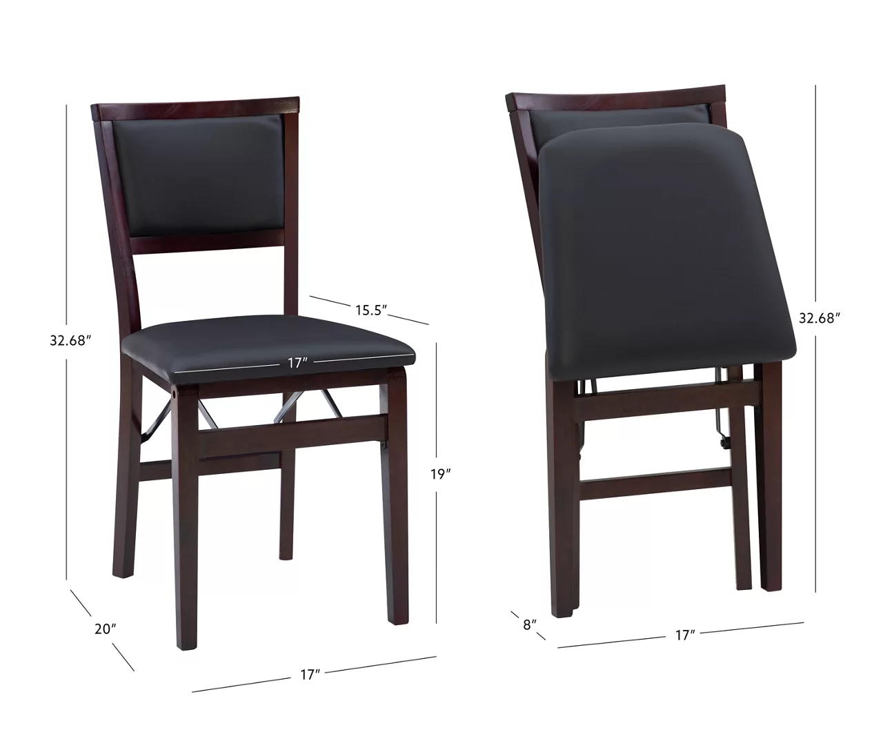 Brown Classic Open Back Folding Chairs, 2-Pack 14 Brown Classic Open Back Folding Chairs, 2-Pack - Image 14