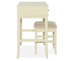 Caroline Cream Mirror Vanity Set With Stool -Walker Edison Shop 810389506 4