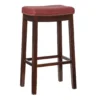 30" Brooke Red Saddle Barstool