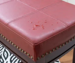 30" Brooke Red Saddle Barstool -Walker Edison Shop 810389513 4