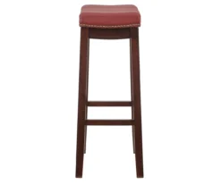 30" Brooke Red Saddle Barstool -Walker Edison Shop 810389513 6