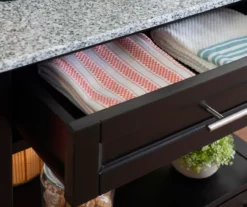 Ree Black Granite Top Kitchen Cart With Storage -Walker Edison Shop 810389519 A8 8