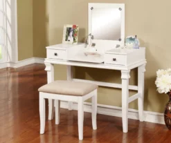 Martha Mirror Vanity Set With Stool 22 Martha Mirror Vanity Set With Stool -Walker Edison Shop 810389524 1