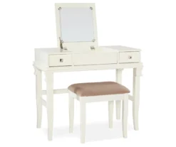 Martha Mirror Vanity Set With Stool 25 Martha Mirror Vanity Set With Stool -Walker Edison Shop 810389524 2 1