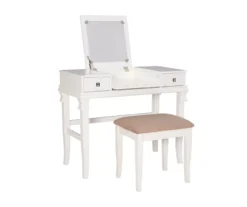 Martha Mirror Vanity Set With Stool 23 Martha Mirror Vanity Set With Stool -Walker Edison Shop 810389524 A0 1