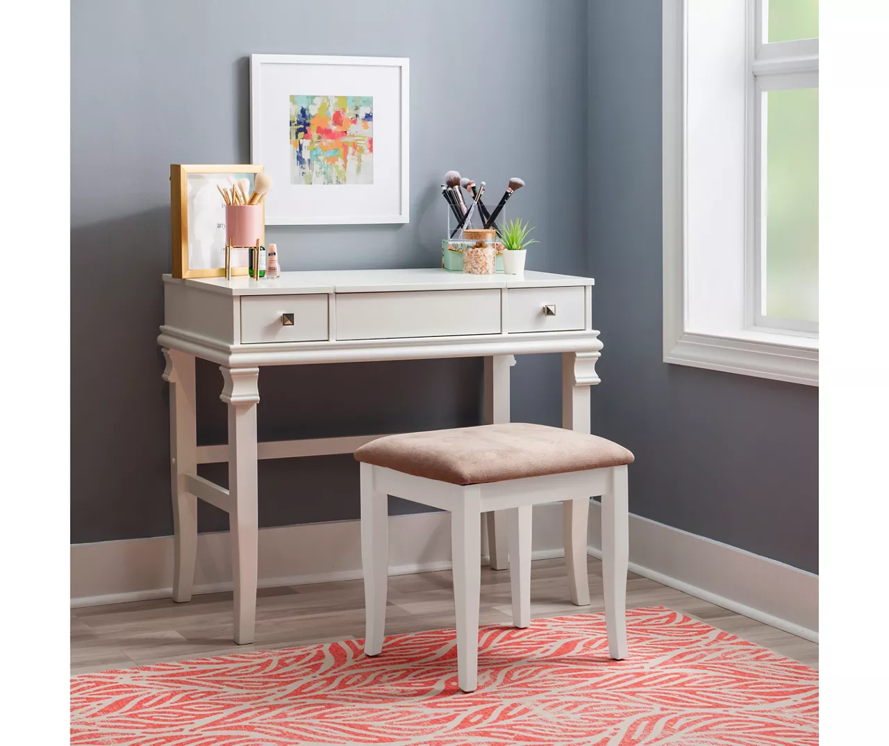 Martha Mirror Vanity Set With Stool 8 Martha Mirror Vanity Set With Stool - Image 8