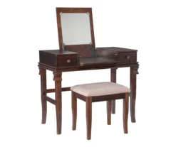 Martha Mirror Vanity Set With Stool 38 Martha Mirror Vanity Set With Stool -Walker Edison Shop 810389525 A0 1