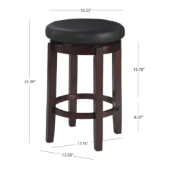 24" Clea Black Counter Stool -Walker Edison Shop 810389528 5