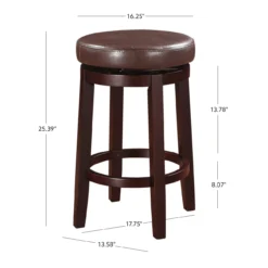 24" Clea Brown Counter Stool -Walker Edison Shop 810389529 5