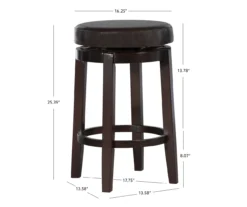 24" Clea Brown Counter Stool -Walker Edison Shop 810389529 A7