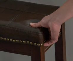 Brooke 24" Saddle Counter Stool -Walker Edison Shop 810389537 A8 8