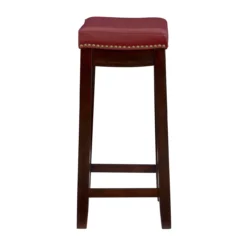 24" Brooke Red Saddle Counter Stool -Walker Edison Shop 810389538 4