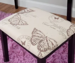 Black Butterfly Mirror Vanity Set With Stool 17 Black Butterfly Mirror Vanity Set With Stool -Walker Edison Shop 810389539 B8 2