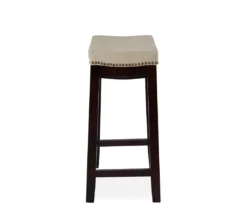 Clay Walnut Saddle Style Bar/ Counter Stools -Walker Edison Shop 810389541 2 1