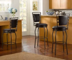 Black Adjustable Swivel Seat Barstool -Walker Edison Shop 810389542 3