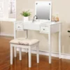 Butterfly Mirror Vanity Set With Stool