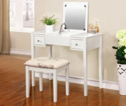 Butterfly Mirror Vanity Set With Stool
