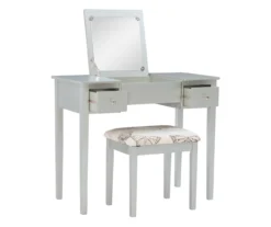 Butterfly Mirror Vanity Set With Stool 38 Butterfly Mirror Vanity Set With Stool -Walker Edison Shop 810389544 A0 3