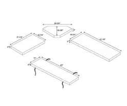 Brown PVC Cushion Set For Breakfast Nook -Walker Edison Shop 810389545 A7