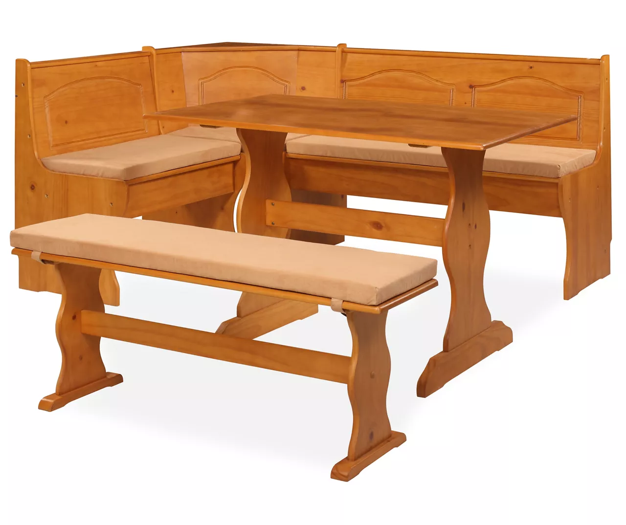 Beige Microfiber Cushion Set For Breakfast Nook 1 Beige Microfiber Cushion Set For Breakfast Nook