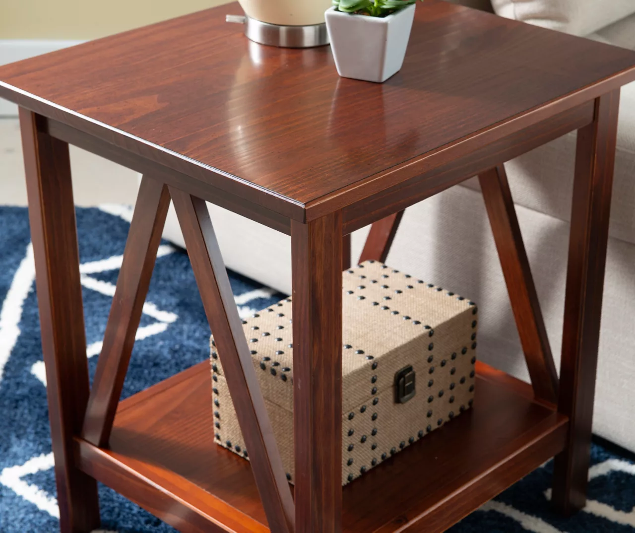 Rockford Antique Tobacco End Table 12 Rockford Antique Tobacco End Table - Image 12