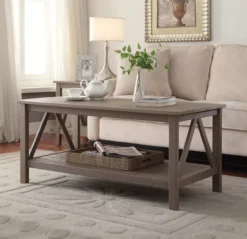 Rockford Rustic Gray Coffee Table -Walker Edison Shop 810389565 2 1