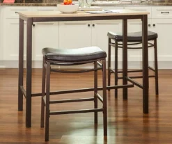 Max Brown & Blonde 3-Piece Pub Table Set -Walker Edison Shop 810389575 4