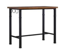 Luke Industrial 3-Piece Pub Table Set With Hooks -Walker Edison Shop 810389576 A0 5