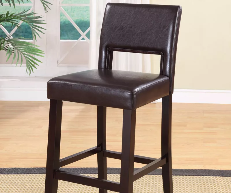 30" Brown Open Back Barstool 2 30" Brown Open Back Barstool - Image 2