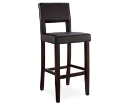 30" Brown Open Back Barstool