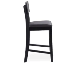 24" Black Contemporary Counter Stool 15 24" Black Contemporary Counter Stool -Walker Edison Shop 810389596 2