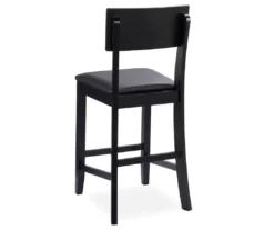 24" Black Contemporary Counter Stool 18 24" Black Contemporary Counter Stool -Walker Edison Shop 810389596 3