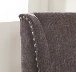 Charcoal Gray Square Back Office Chair With Nailhead Trim -Walker Edison Shop 810389623 3