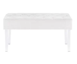 Marie Platinum Padded Glam Acrylic Bench -Walker Edison Shop 810389624 A0 2