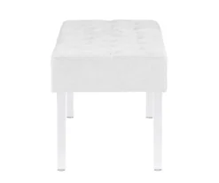 Marie Platinum Padded Glam Acrylic Bench -Walker Edison Shop 810389624 A1