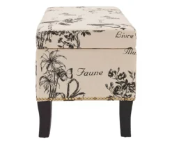 Claudia Botanical Storage Ottoman 16 Claudia Botanical Storage Ottoman -Walker Edison Shop 810389625 A0 3
