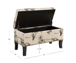 Claudia Botanical Storage Ottoman 18 Claudia Botanical Storage Ottoman -Walker Edison Shop 810389625 A8