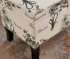 Claudia Botanical Storage Ottoman 19 Claudia Botanical Storage Ottoman -Walker Edison Shop 810389625 B8