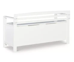 Brady White Storage Bench -Walker Edison Shop 810389636 A2 1