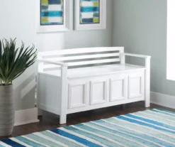 Brady White Storage Bench -Walker Edison Shop 810389636 B0 1
